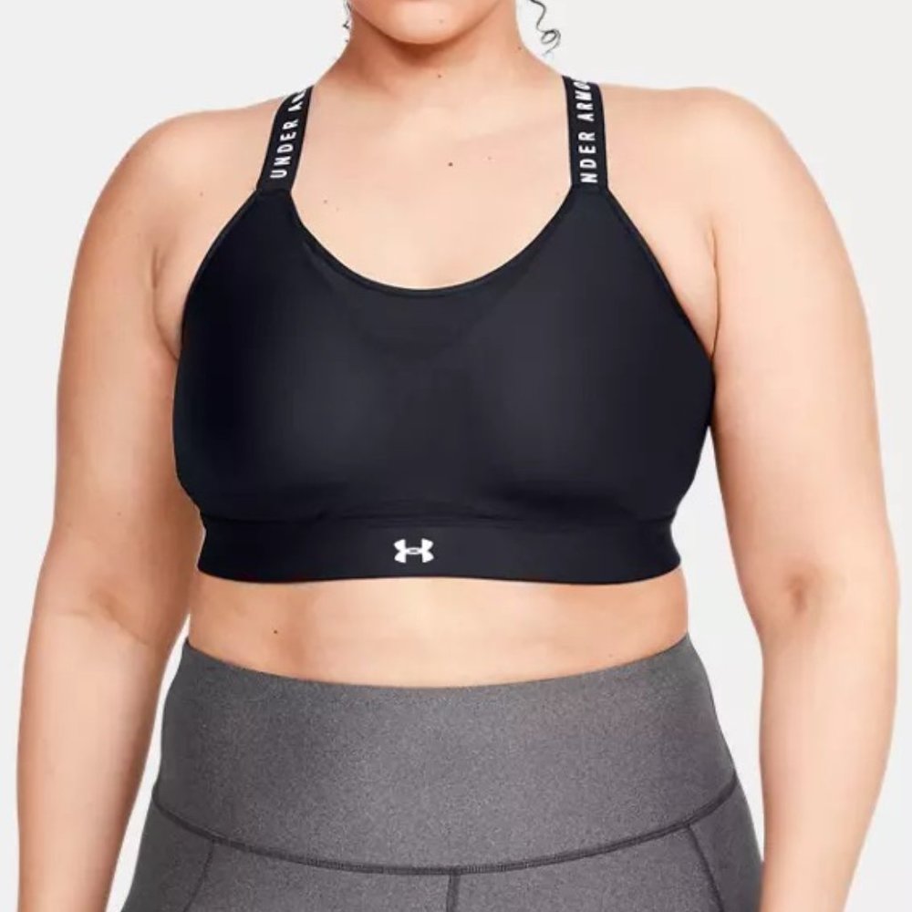 EUC Women's Under Armour UA Infinity High Black Sports Bra 2X